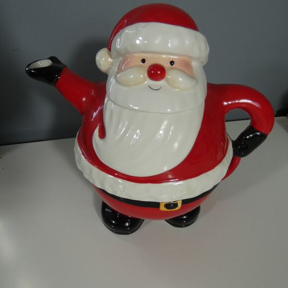 St.  Nicholas Square Snowball Buddies Santa Tea Pot/Cup Set - Picture 1 of 5